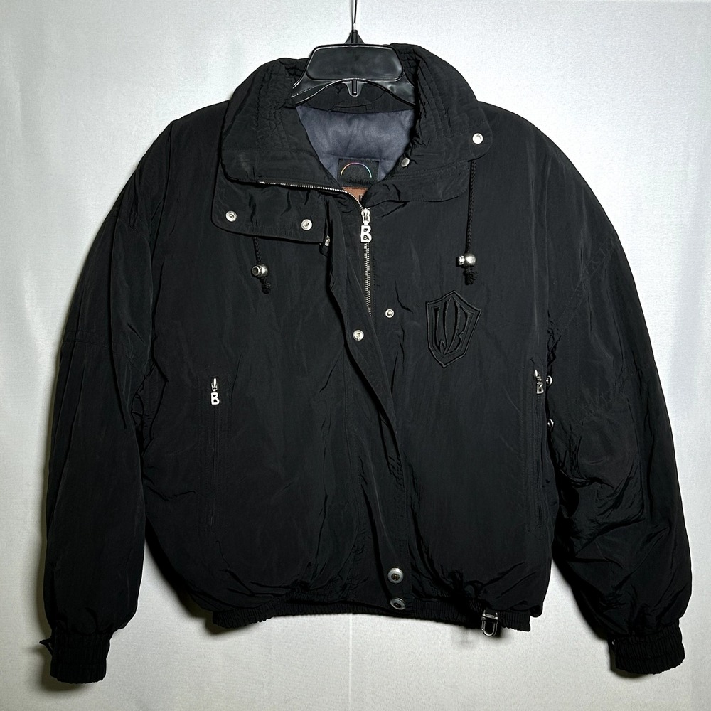 VTG Bogner Winter Sport Black Full Zip Ski Jacket Women's Sz 8